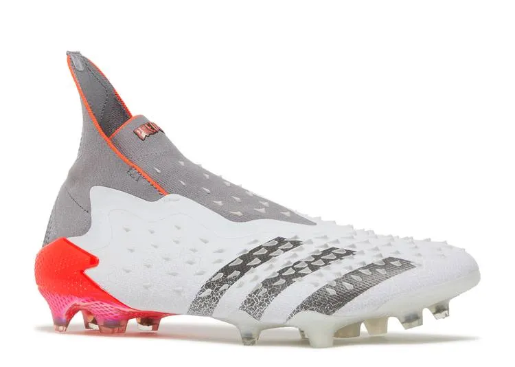 Adidas PREDATOR FREAK  FG 'DEMONSKIN - WHITE SOLAR RED' sneakers, white