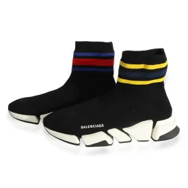 Sleek Black Balenciaga Speed 2.0 Trainer Sneakers – Modern Lightweight Design