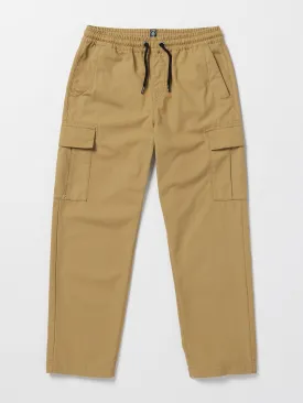 Big Boys March Cargo Elastic Waist Pants - Dark Khaki