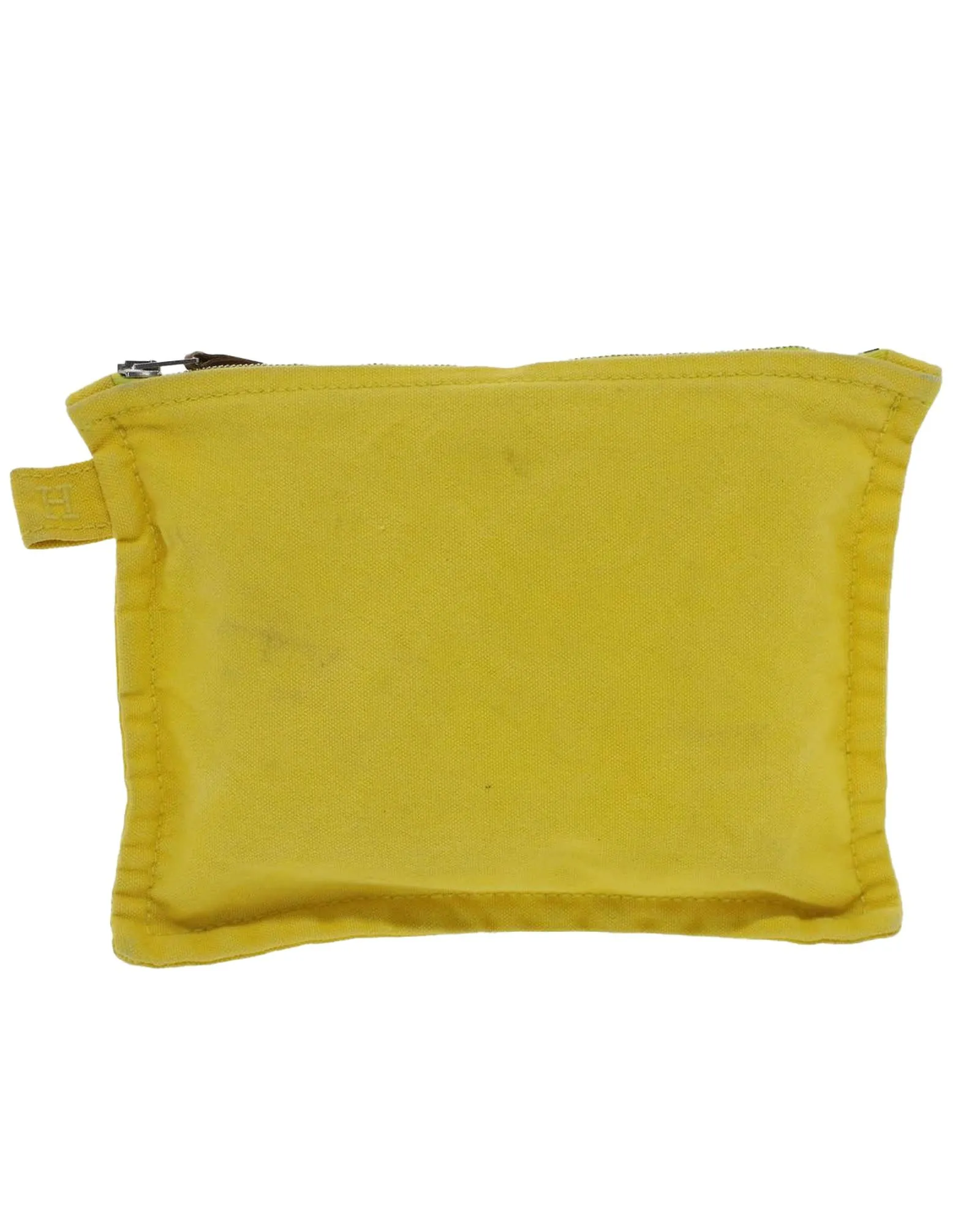 Canvas Yellow Gray Pouch Set - Authenticated (bs7475)