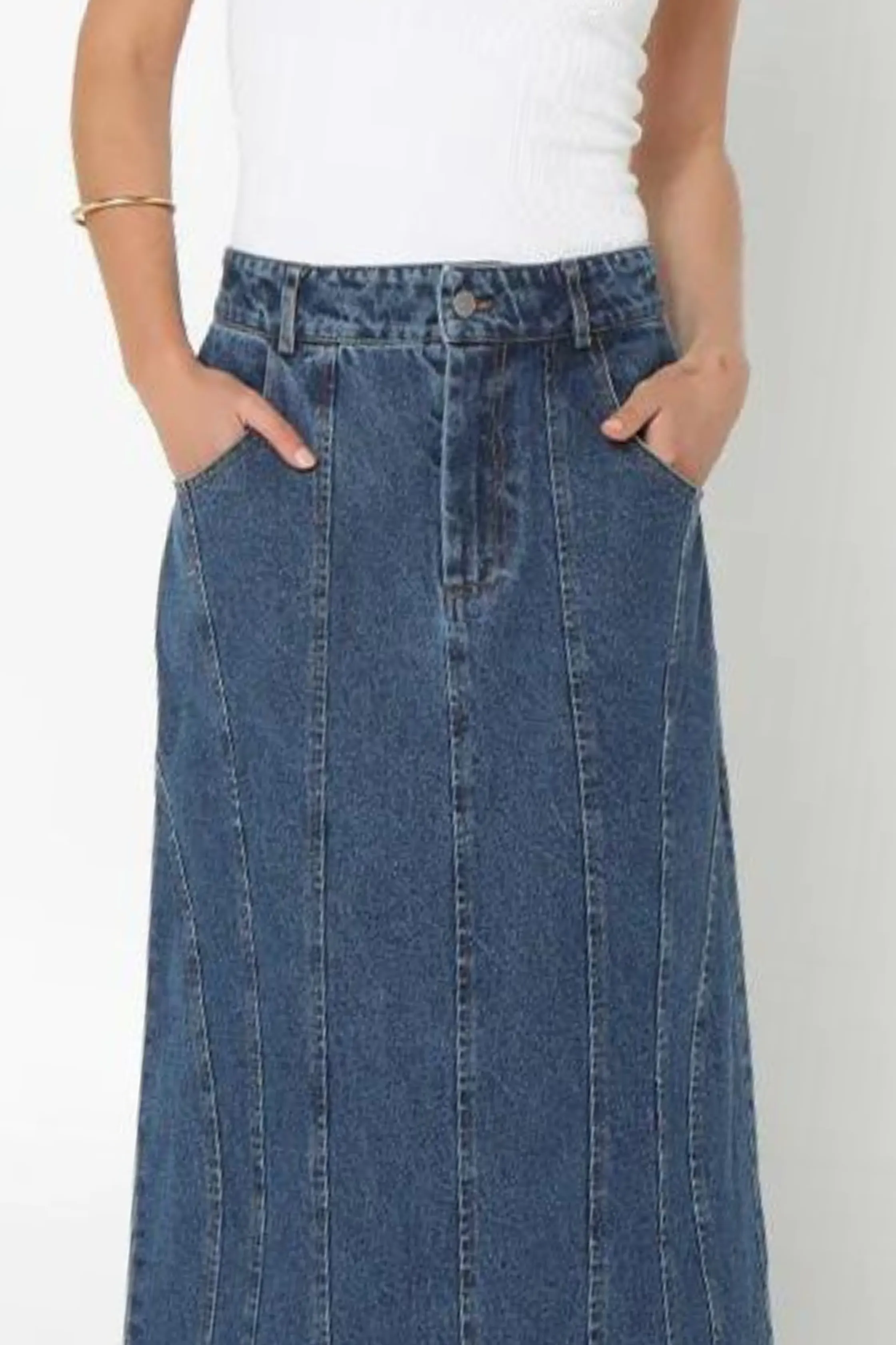 CARISSA MAXI SKIRT - Blue