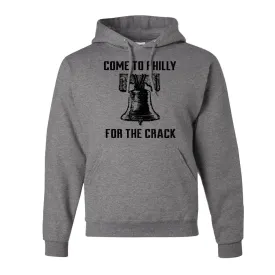 Come to Philly for the Crack Pullover Hoodie | Philly Crack Grey Pull Over Hoodie