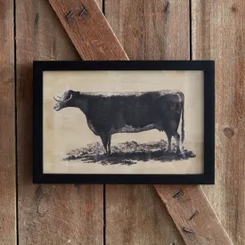 Homestead Framed Canvas - Bull