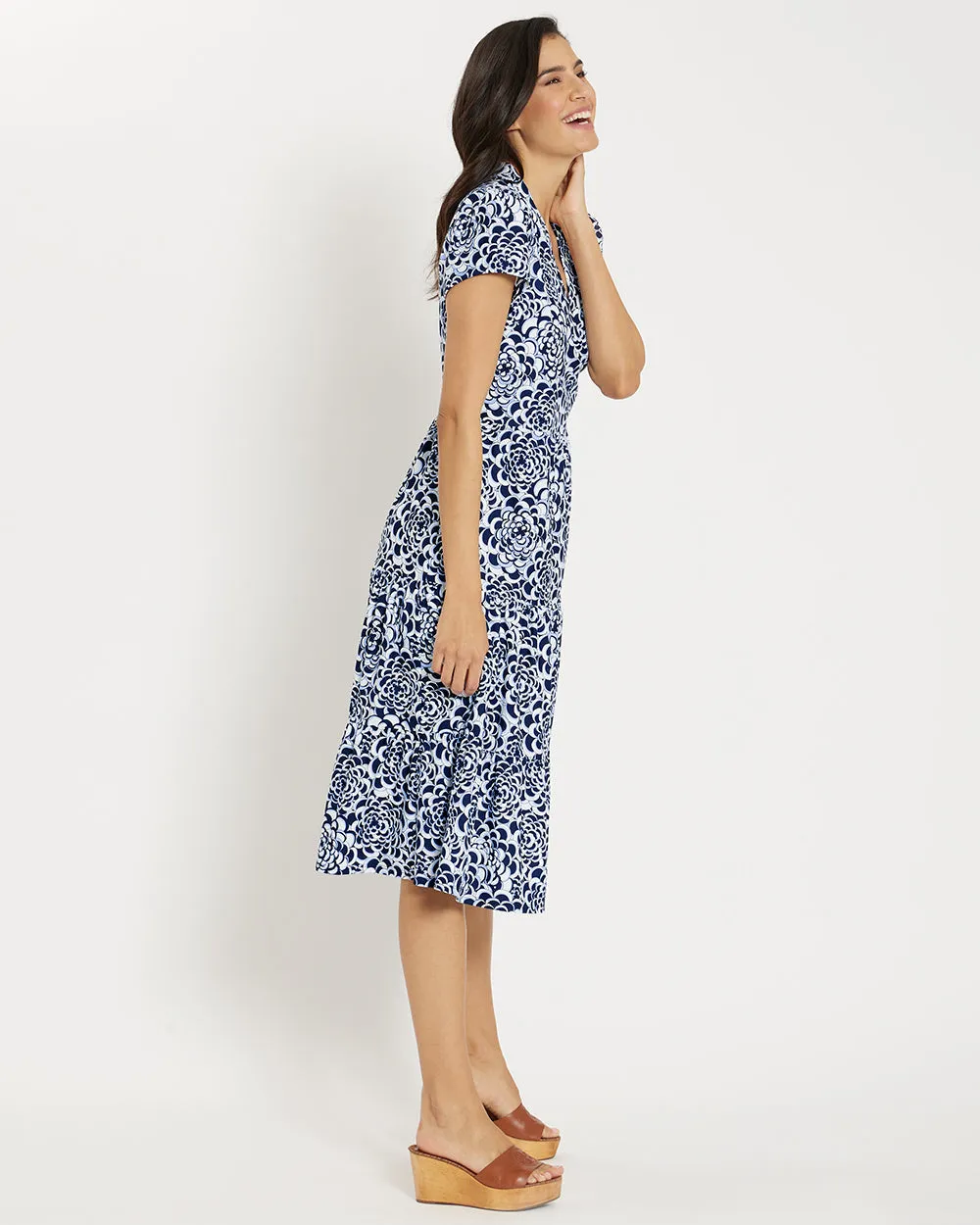 Jude Connally Libby Dress - Blooms Navy