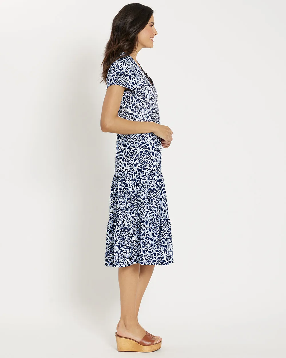 Jude Connally Libby Dress - Blooms Navy