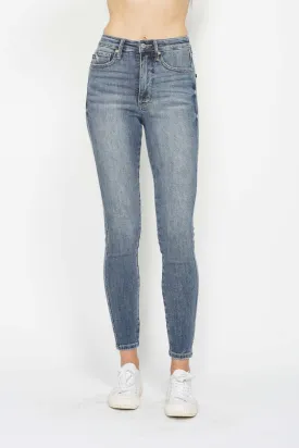 Judy Blue Full Size Tummy Control Contrast Wash Skinny Jeans