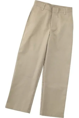 Mens Khaki Flat Front Pants