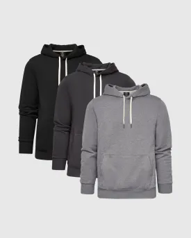 Multi Fleece French Terry Pullover Hoodie 3-Pack