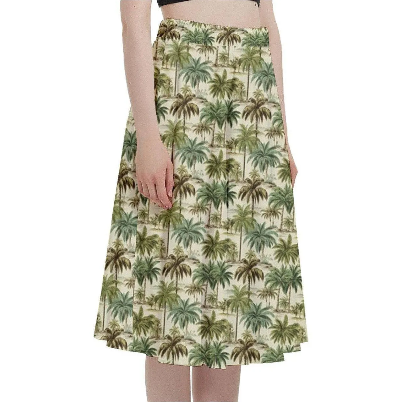 Palm Haven Full Circle Skirt