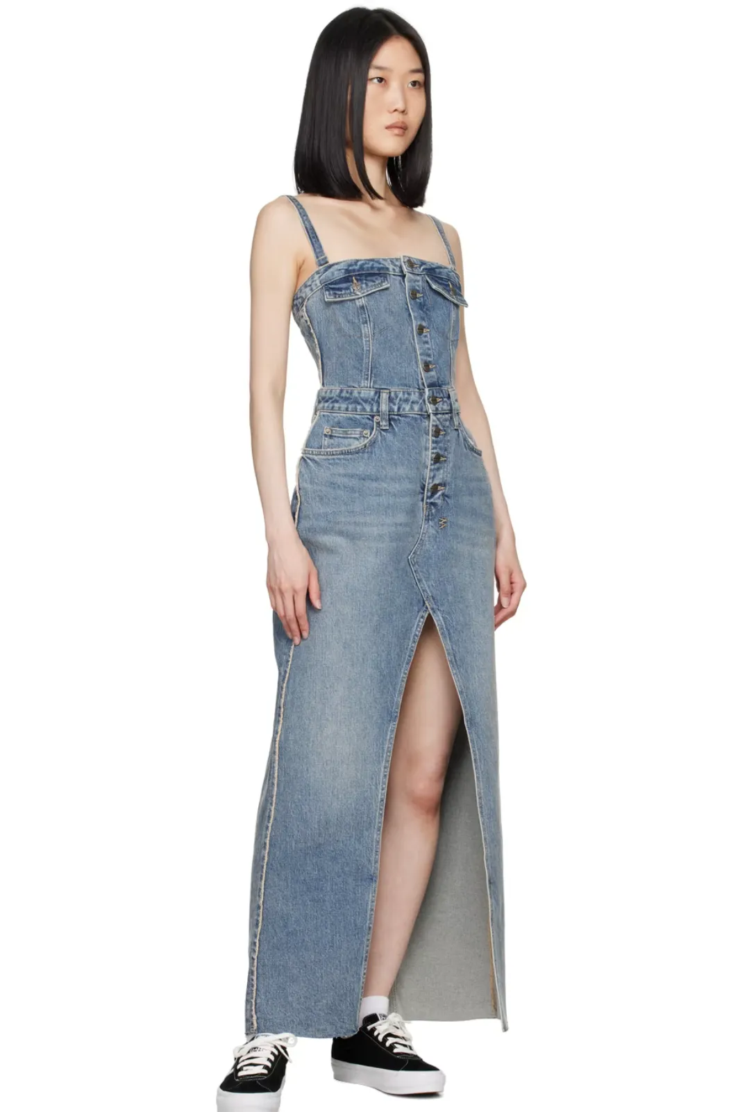 PALOMA DRESS FRAYED (Denim)