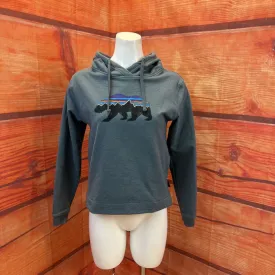 PATAGONIA TEAL GRAY HOODED TOP SIZE X SMALL