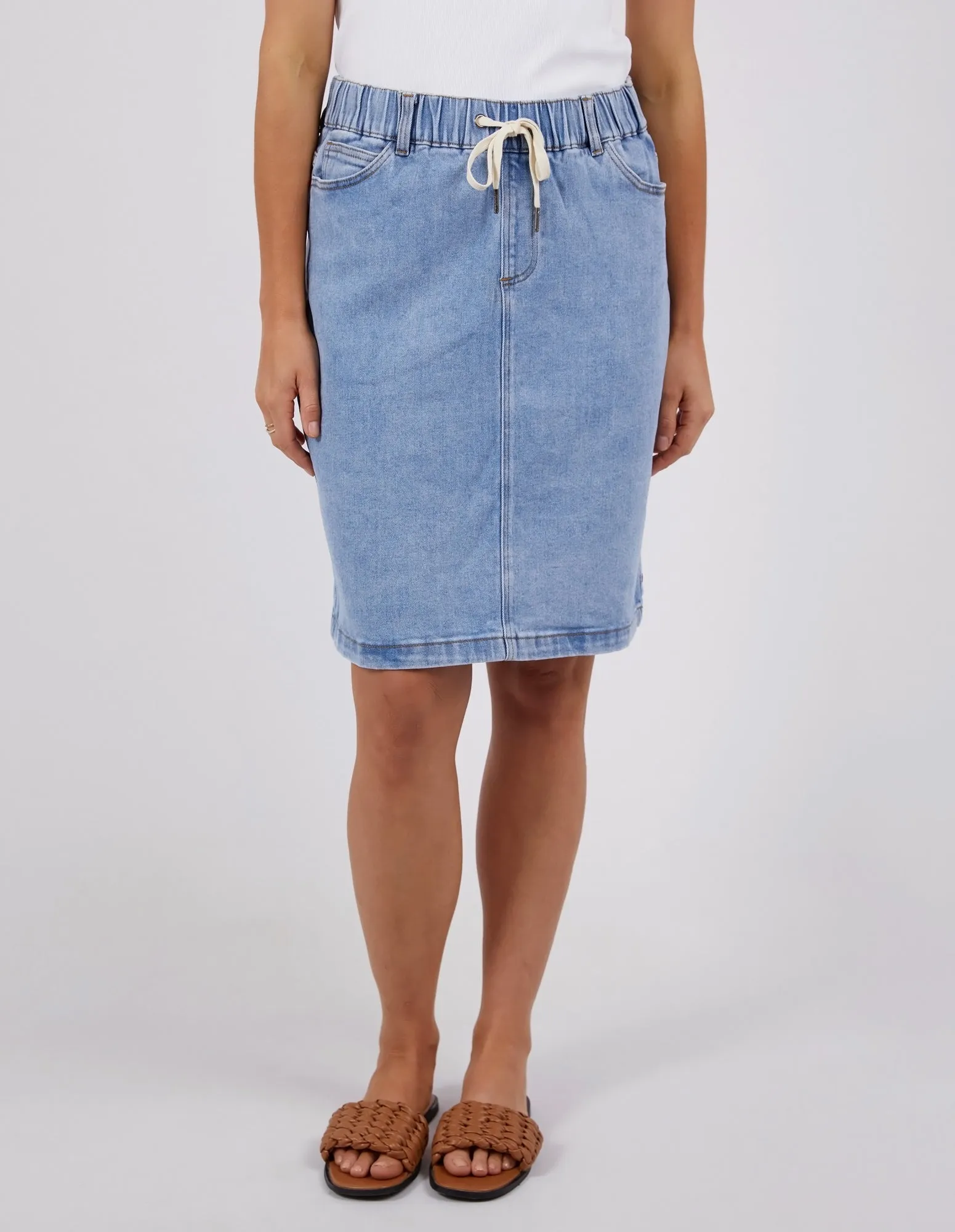 PETA DENIM SKIRT - Blue Wash