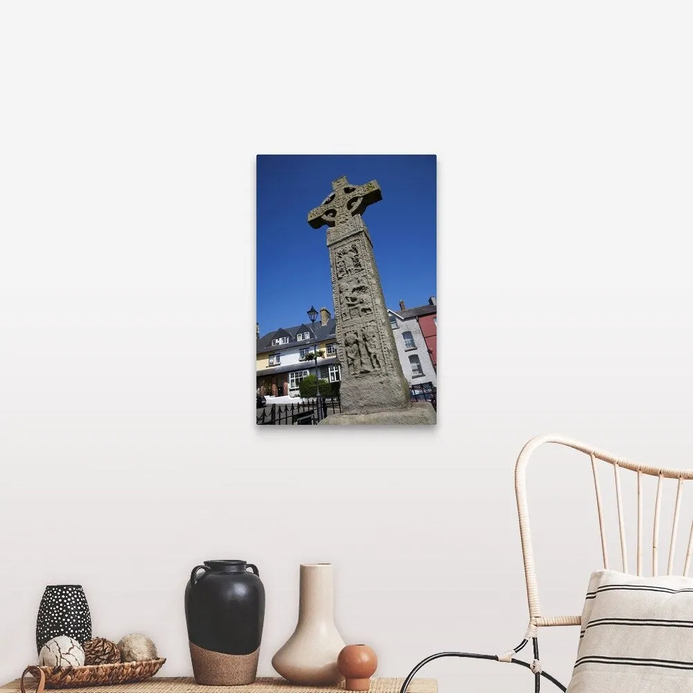 "10th Century High Cross, Market Square, Clones, County Monaghan, Ireland" Canvas Wall Art