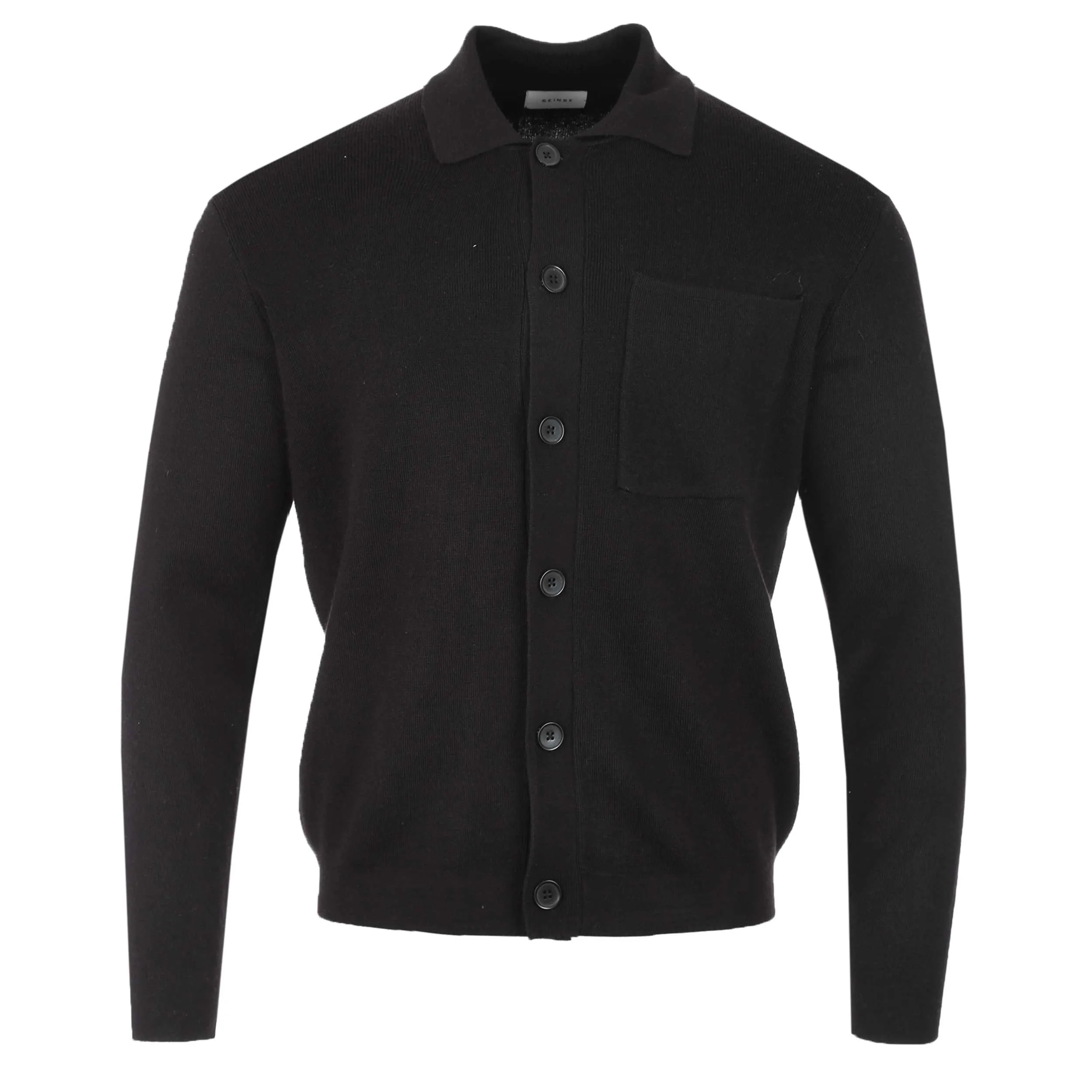 Seinse Button Thru Cardigan in Black