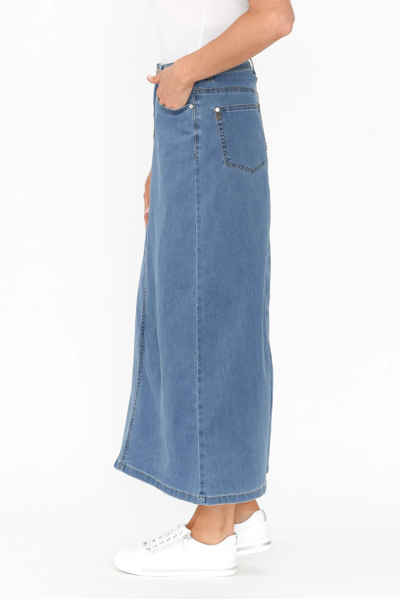 Stevie Blue Denim Skirt